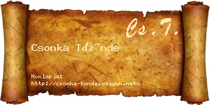 Csonka Tünde névjegykártya